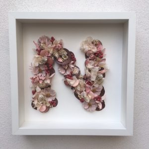 Lettres florales avec cadre La petite Mayula